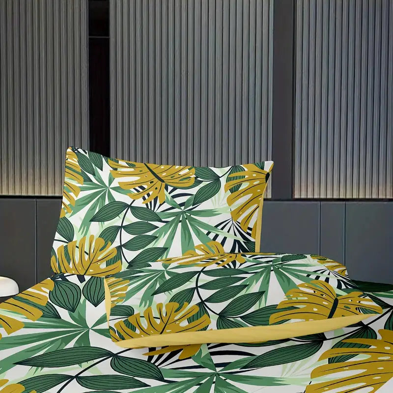 3D Leaf Pattern All-Season Comfort, Machine Washable