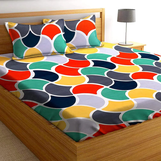 Abstract Palette - Queen/Double - Fitted Bedsheet (76×72 inches)