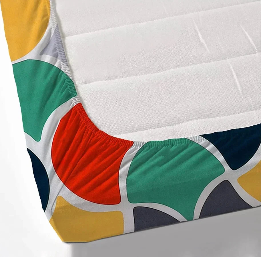 Abstract Palette - Queen/Double - Fitted Bedsheet (76×72 inches)
