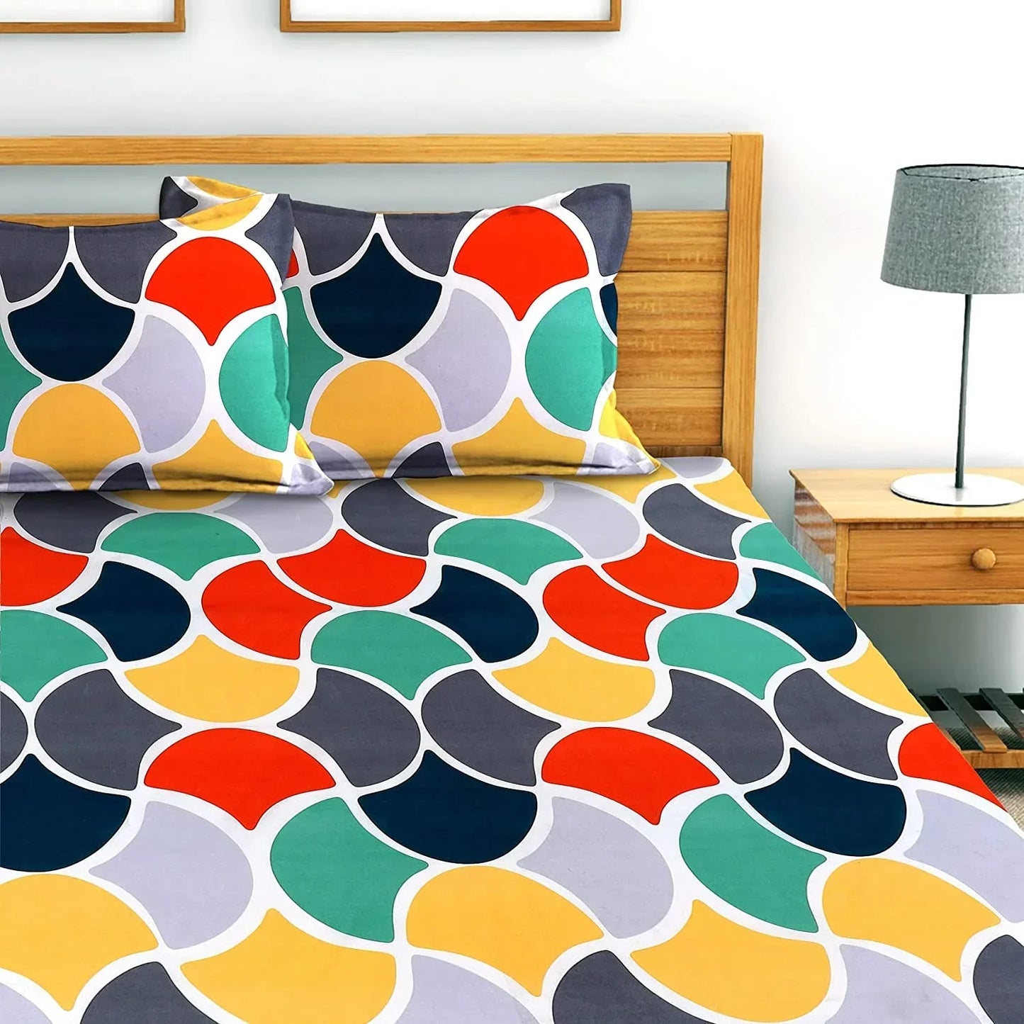 Abstract Palette - Queen/Double - Fitted Bedsheet (76×72 inches)