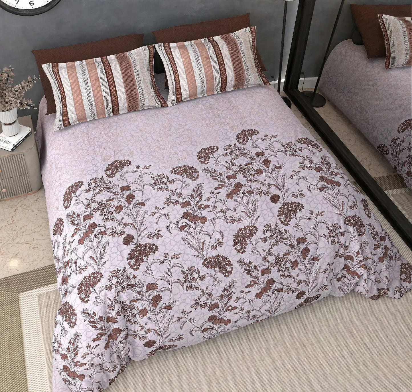 Ahaana Crimson - King - 100% Pure Cotton Bedsheet (108×108 inches)