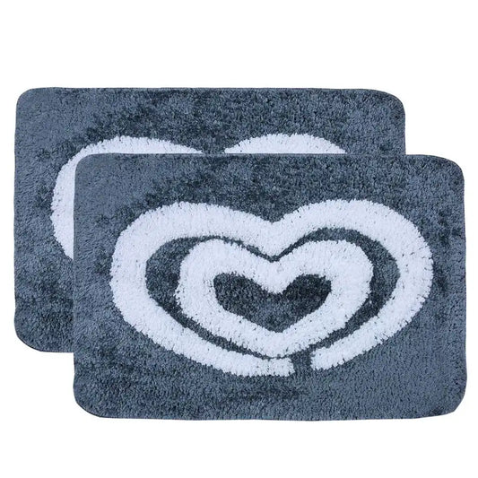 Amore - Grey Microfibre Doormat (Pack of 2)