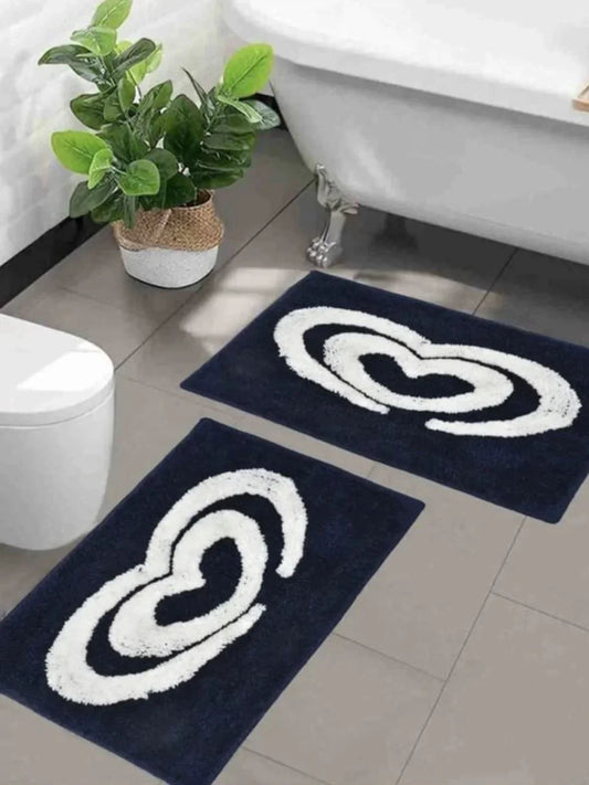Amore - Royal Blue Microfibre Doormat (Pack of 2)