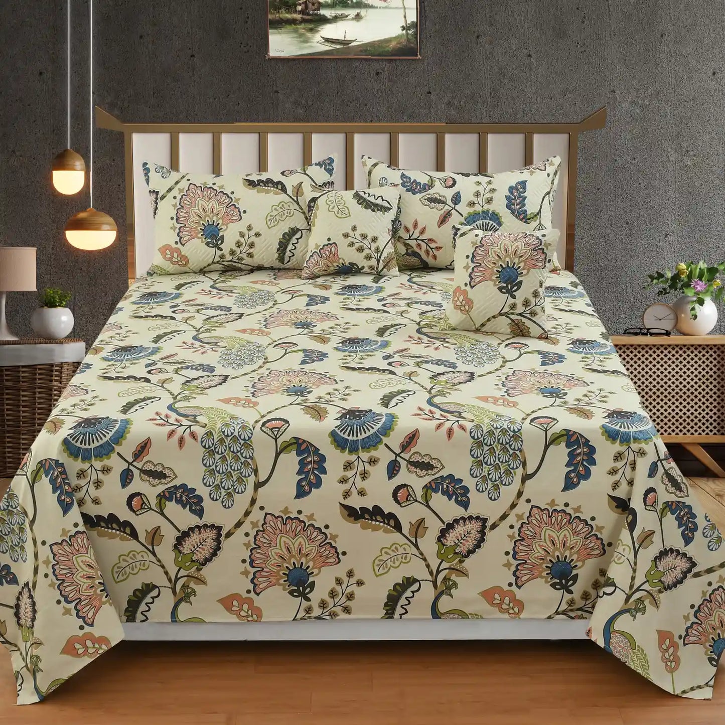 Amyra - 3 Pieces - Quilted Bedding Set (90 x 90 inches)