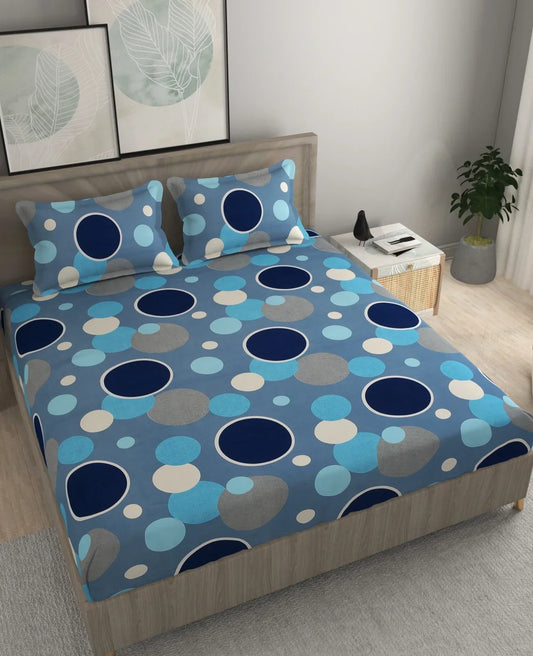 Aqua Bubbles - King - Fitted Bedsheet (78×72 inches)