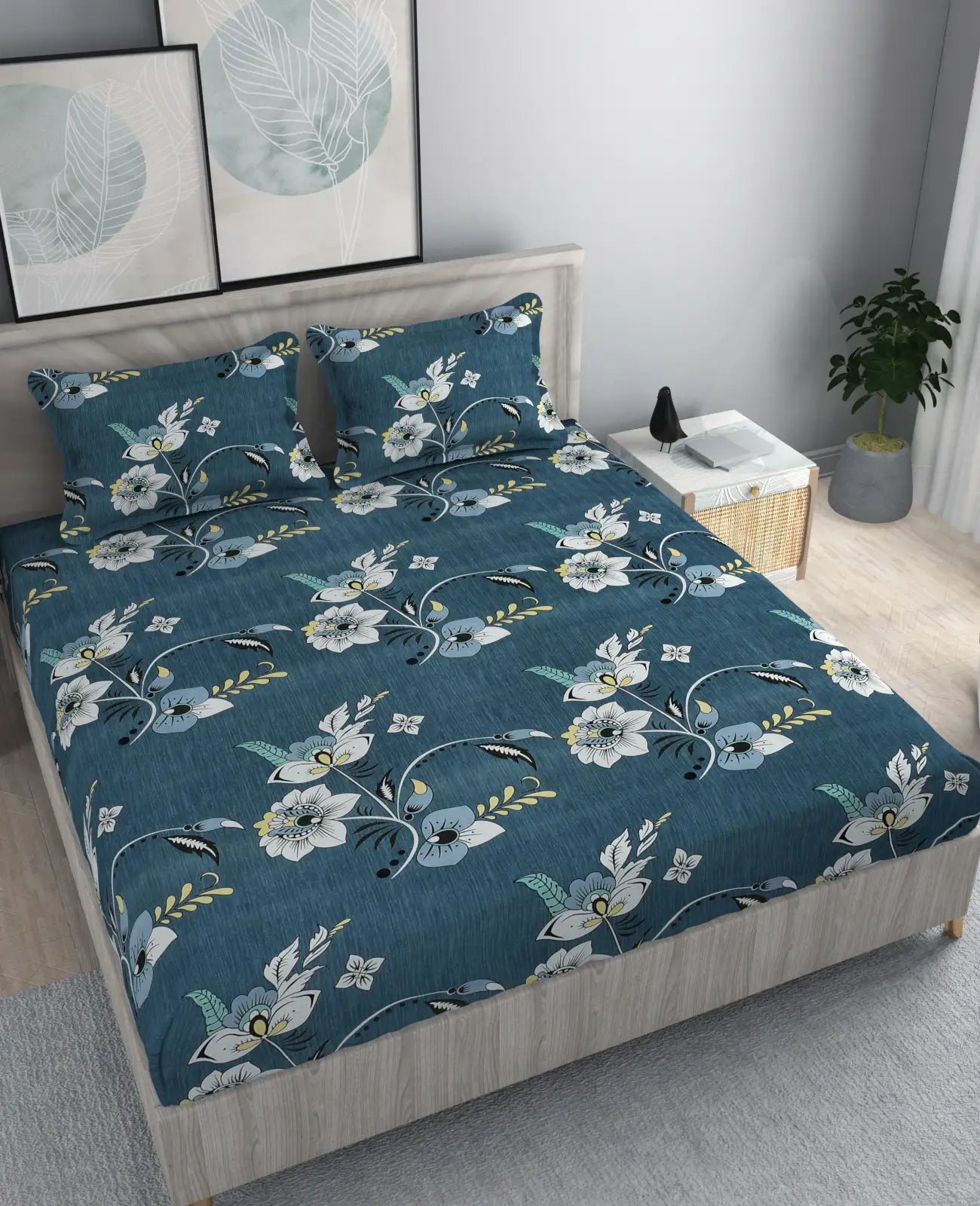 Aster - King - Fitted Bedsheet (78×72 inches)
