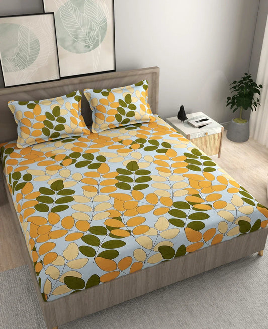 Autumn Leaves - Queen/Double - Fitted Bedsheet (76×72 inches)