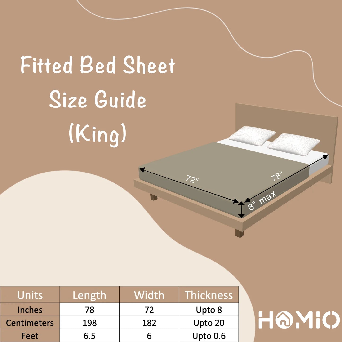Bella - King - Fitted Bedsheet (78×72 inches)