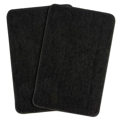 Black Microfibre Doormat (Pack of 2)
