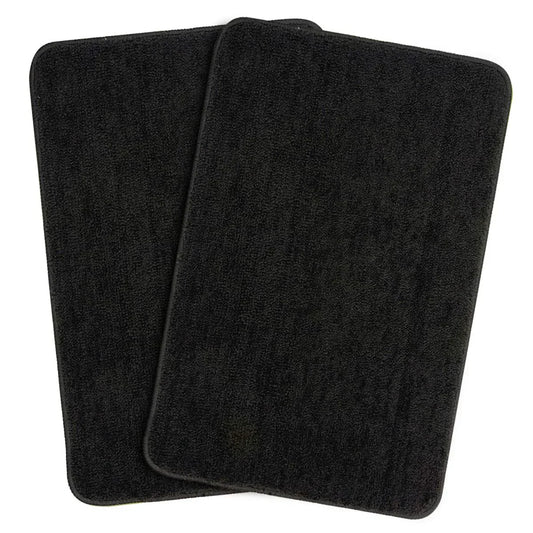 Black Microfibre Doormat (Pack of 2)
