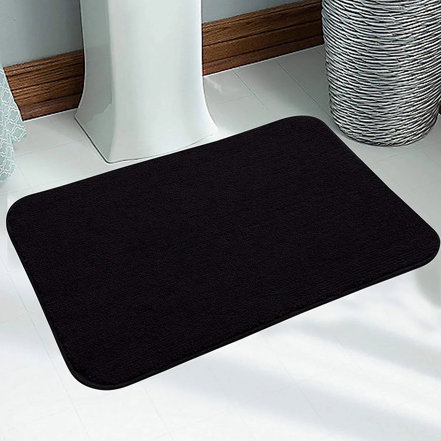 Black Microfibre Doormat (Pack of 2)