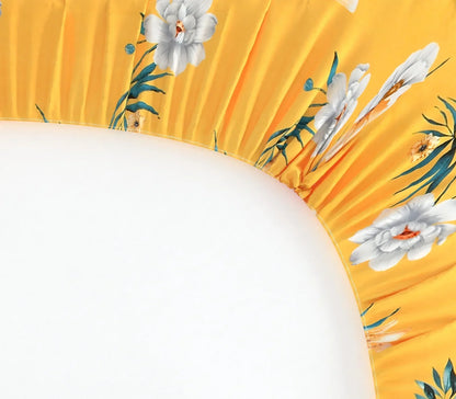 Blooming Bliss - Queen/Double - Fitted Bedsheet (76×72 inches)