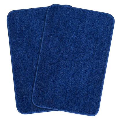 Blue Microfibre Doormat (Pack of 2)