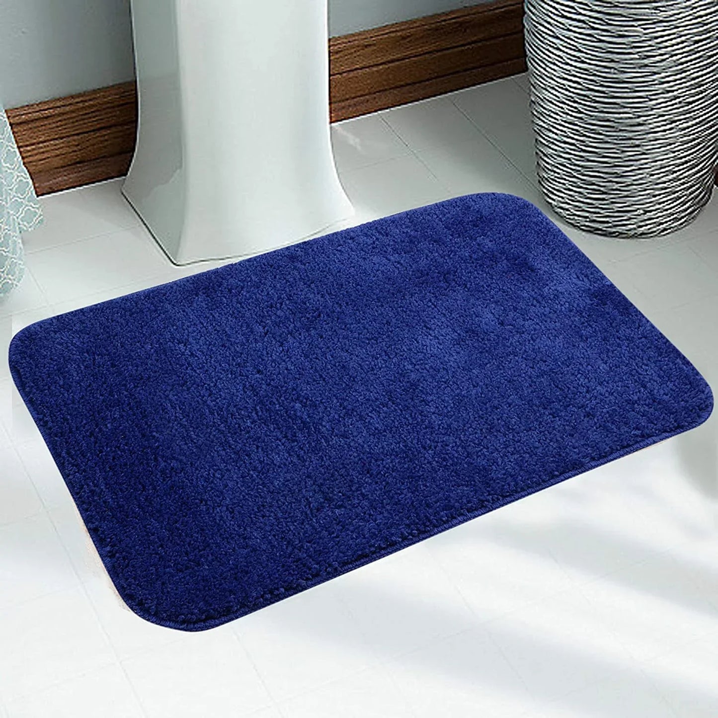 Blue Microfibre Doormat (Pack of 2)
