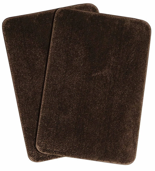 Brown Microfibre Doormat (Pack of 2)