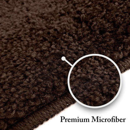 Brown Microfibre Doormat (Pack of 2)
