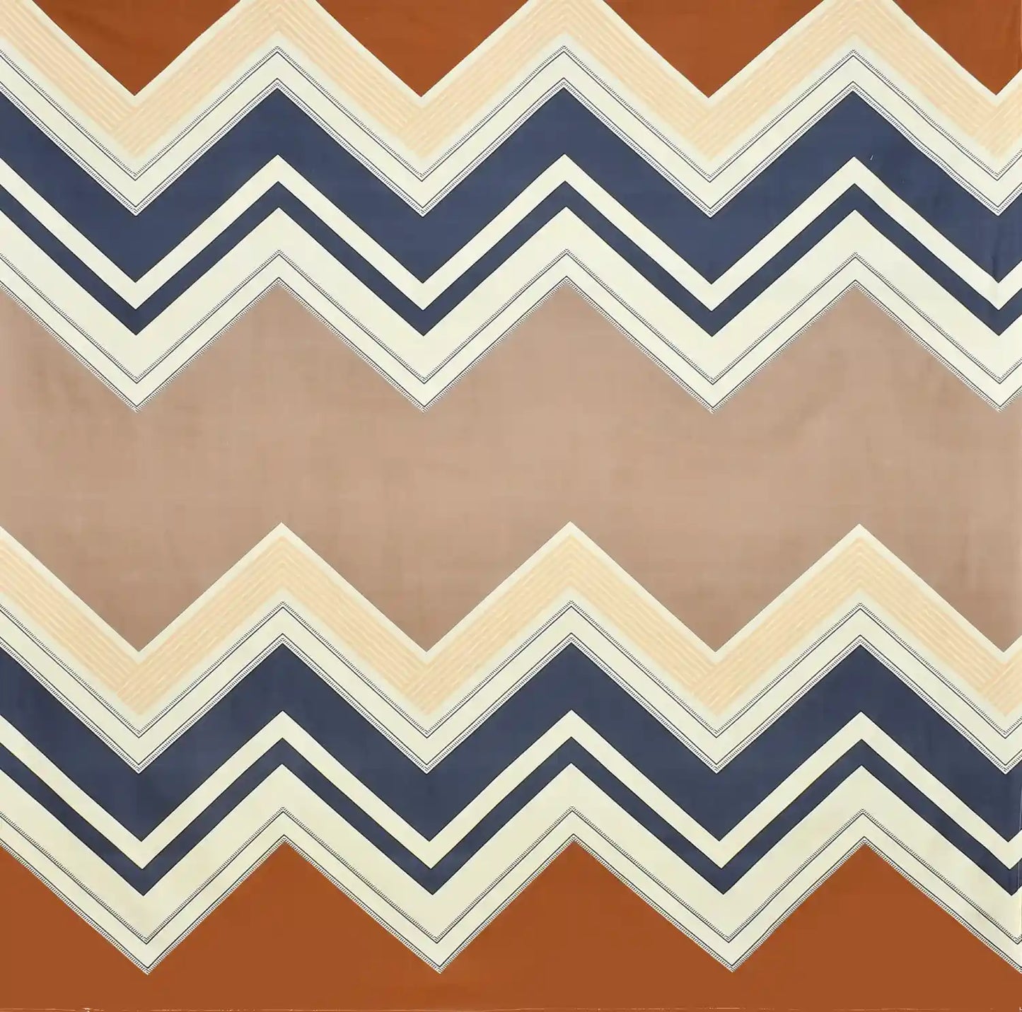 Caramel Chevron - Queen/Double - Fitted Bedsheet (76×72 inches)