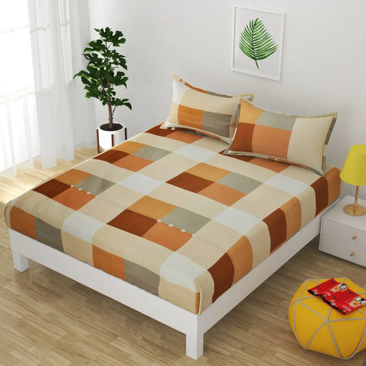 Checkered Sunset - King - Fitted Bedsheet (78×72 inches)