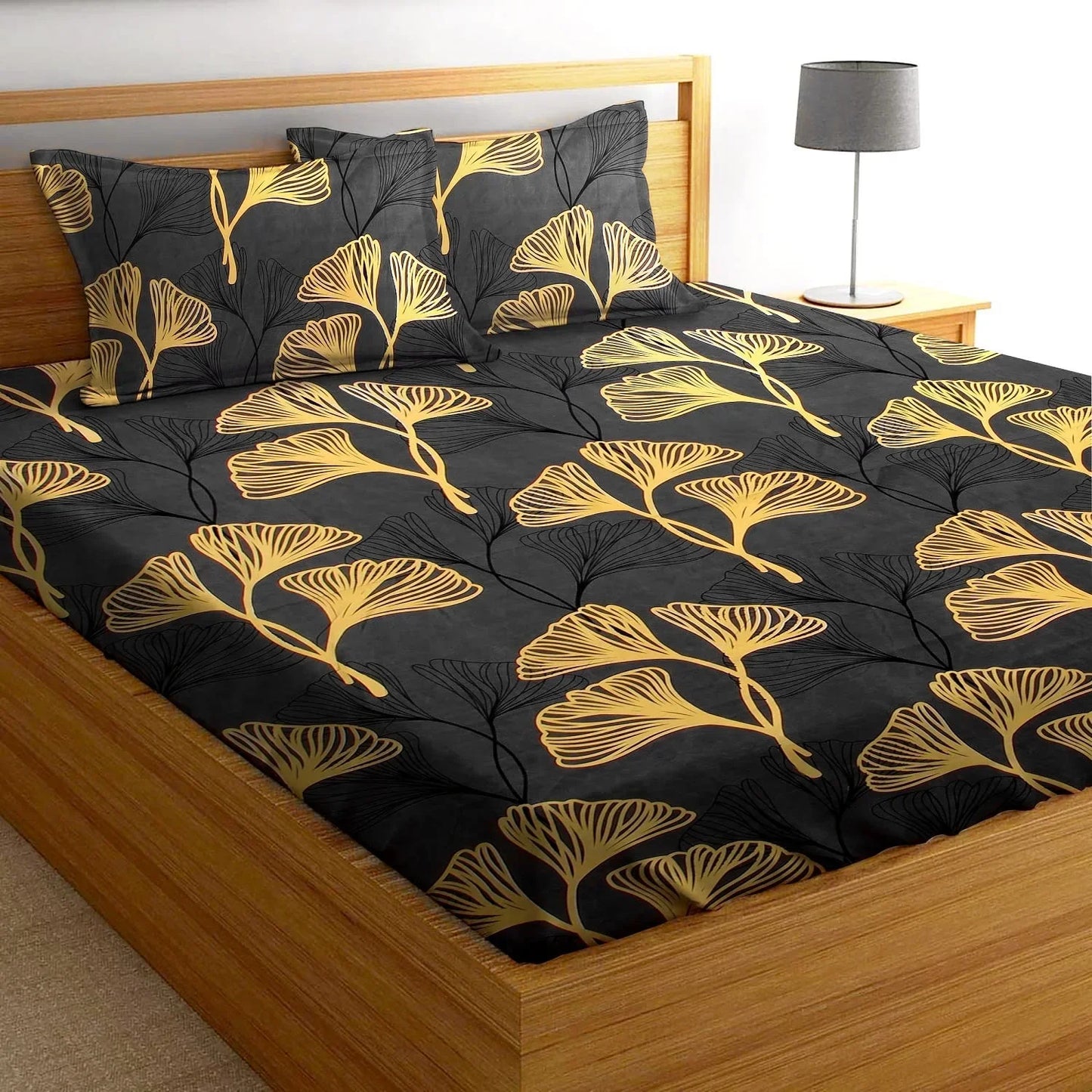 Coral Grey - Queen/Double - Fitted Bedsheet (76×72 inches)