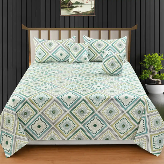 Emerald - 3 Pieces - Quilted Bedding Set (90 x 90 inches)