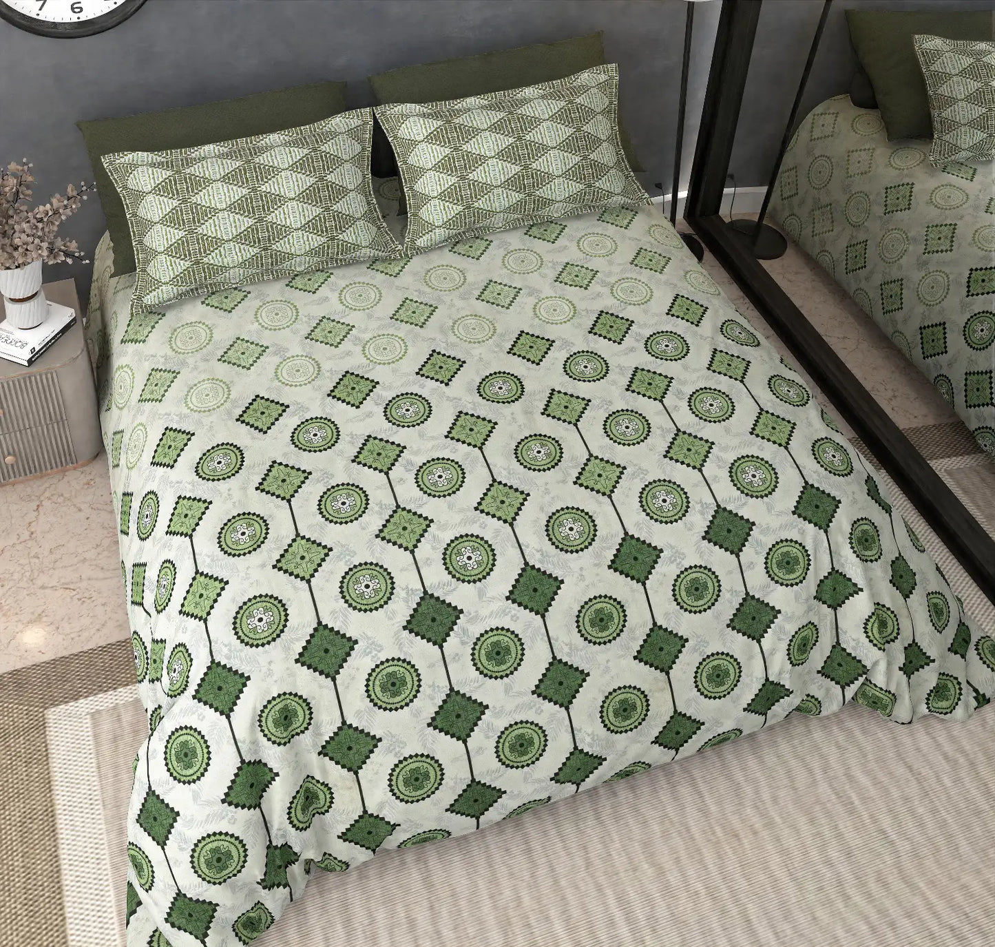 Emerald Green - King - 100% Pure Cotton Bedsheet (108×108 inches)