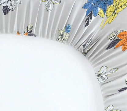 Floral Dusk - Queen/Double - Fitted Bedsheet (76×72 inches)