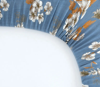 Floral Eclipse - Queen/Double - Fitted Bedsheet (76×72 inches)