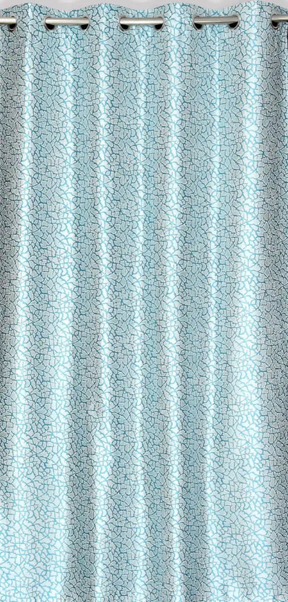 Freesia - Aqua Curtains (Set of 2)