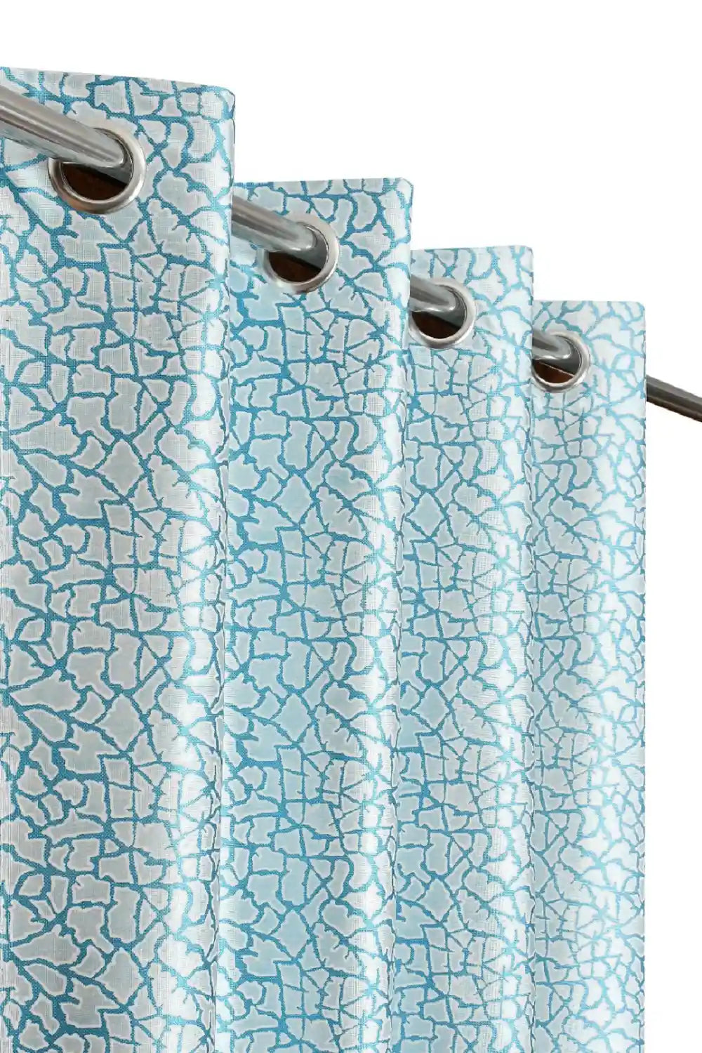 Freesia - Aqua Curtains (Set of 2)