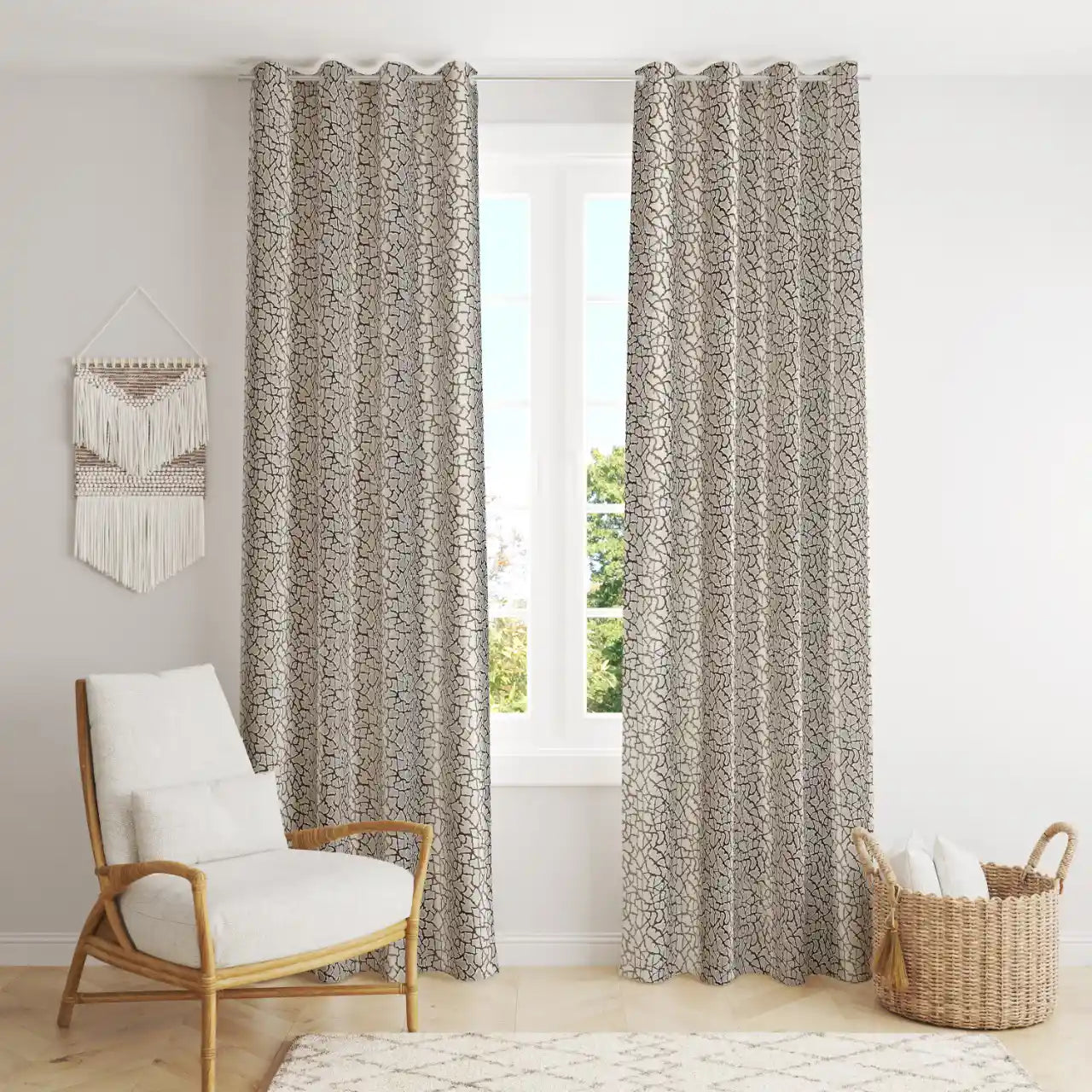 Freesia - Brown Curtains (Set of 2)