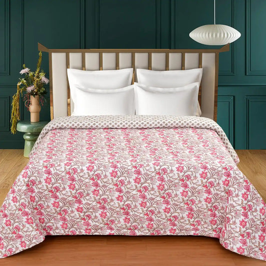 Fuchsia - Reversible Comforter - Double Bed