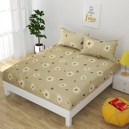 Golden Bliss - King - Fitted Bedsheet (78×72 inches)