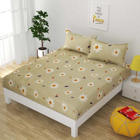 Golden Bliss - King - Fitted Bedsheet (78×72 inches)
