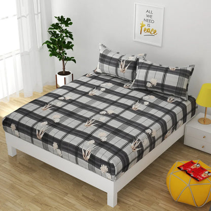Grayscale Marigold - Queen/Double - Fitted Bedsheet (76×72 inches)