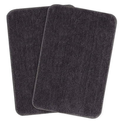 Grey Microfibre Doormat (Pack of 2)