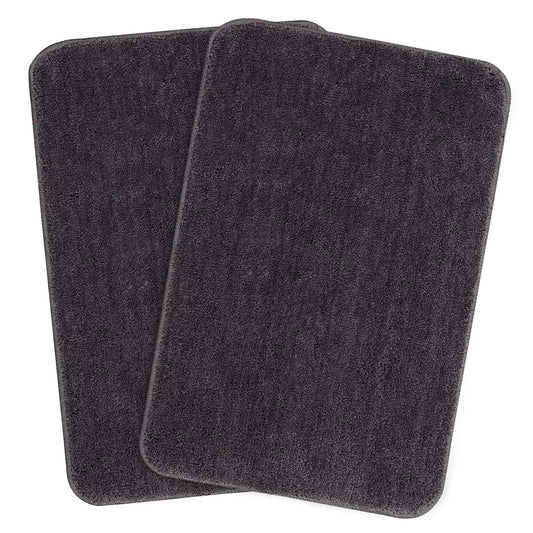 Grey Microfibre Doormat (Pack of 2)