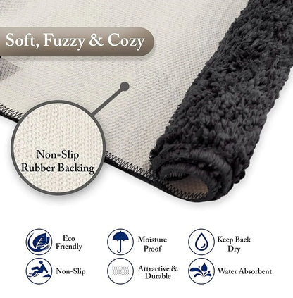 Grey Microfibre Doormat (Pack of 2)