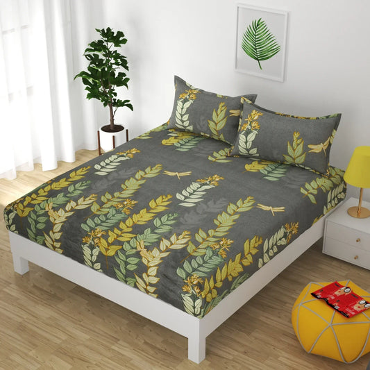 Hanging Petals - Queen/Double - Fitted Bedsheet (76×72 inches)