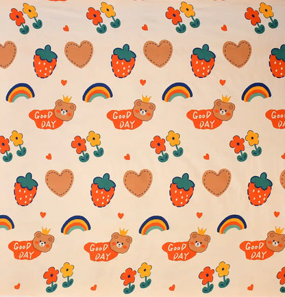 Happy Teddy - King - Fitted Bedsheet (78×72 inches)