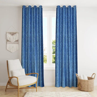 Heather - Blue Curtains (Set of 2)