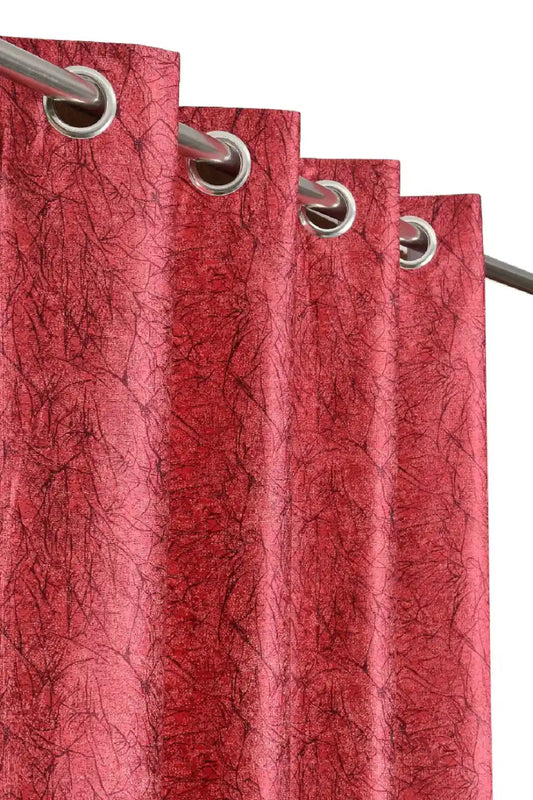 Heather - Red Curtains (Set of 2)