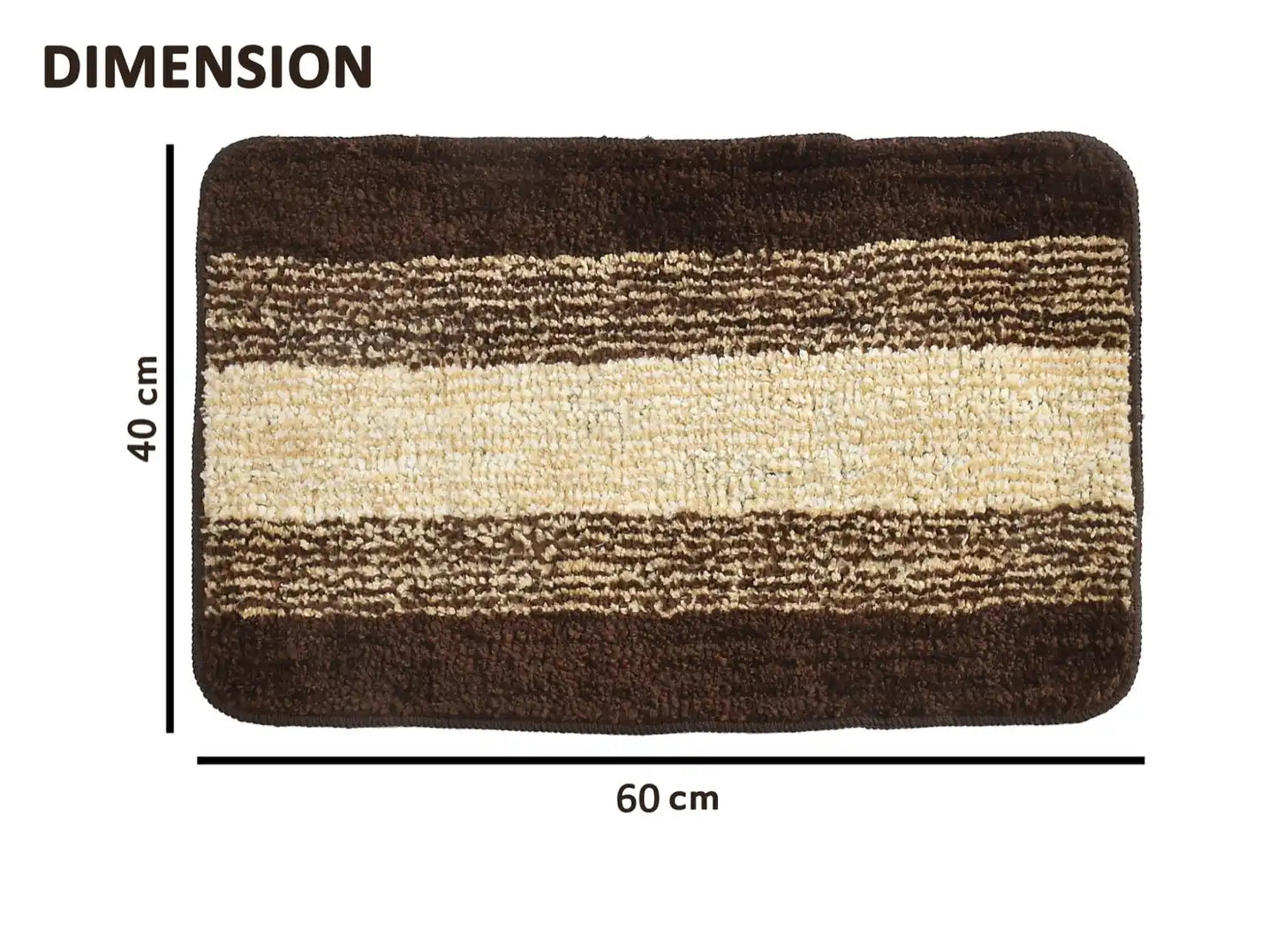 Holland - Brown Microfibre Doormat (Pack of 2)