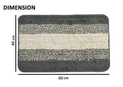 Holland - Light Grey Microfibre Doormat (Pack of 2)