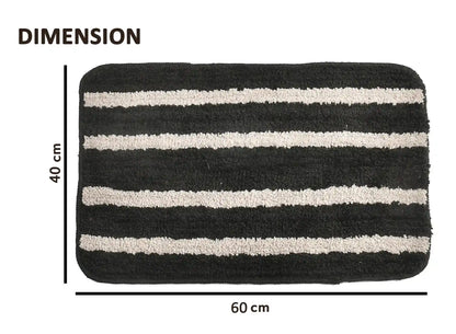 Horizon - Black Microfibre Doormat (Pack of 2)