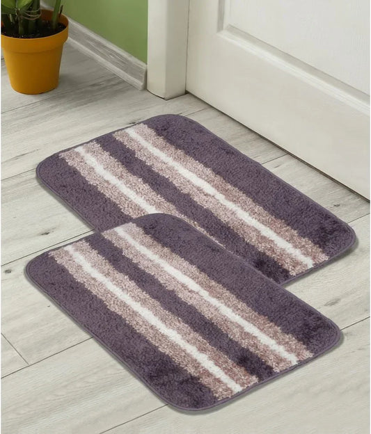 Horizon - Grey Microfibre Doormat (Pack of 2)