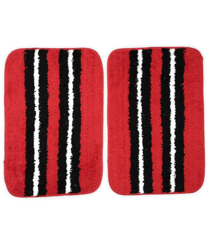 Horizon - Red & Black Microfibre Doormat (Pack of 2)