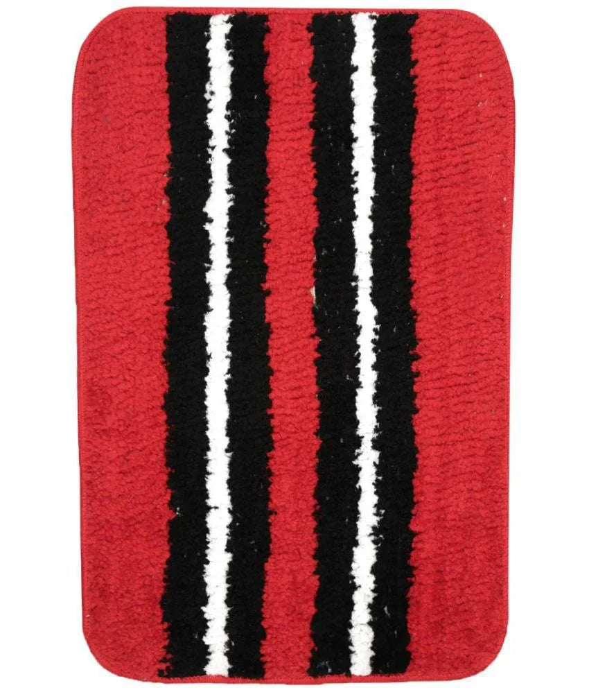Horizon - Red & Black Microfibre Doormat (Pack of 2)