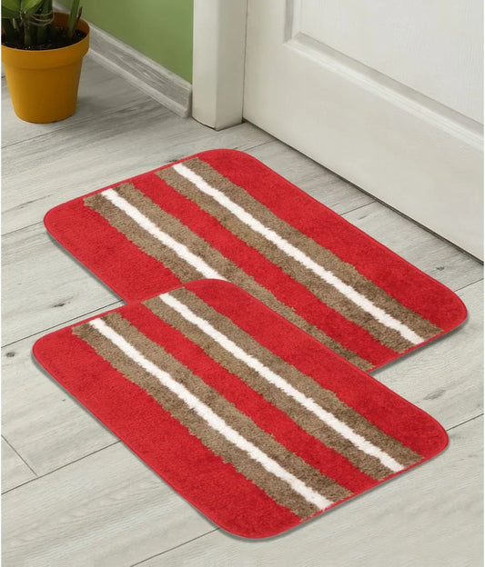 Horizon - Red Microfibre Doormat (Pack of 2)
