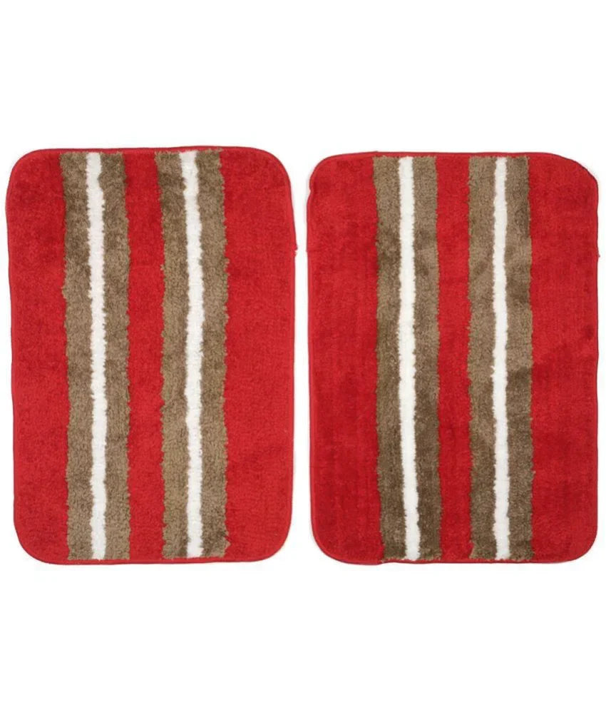 Horizon - Red Microfibre Doormat (Pack of 2)