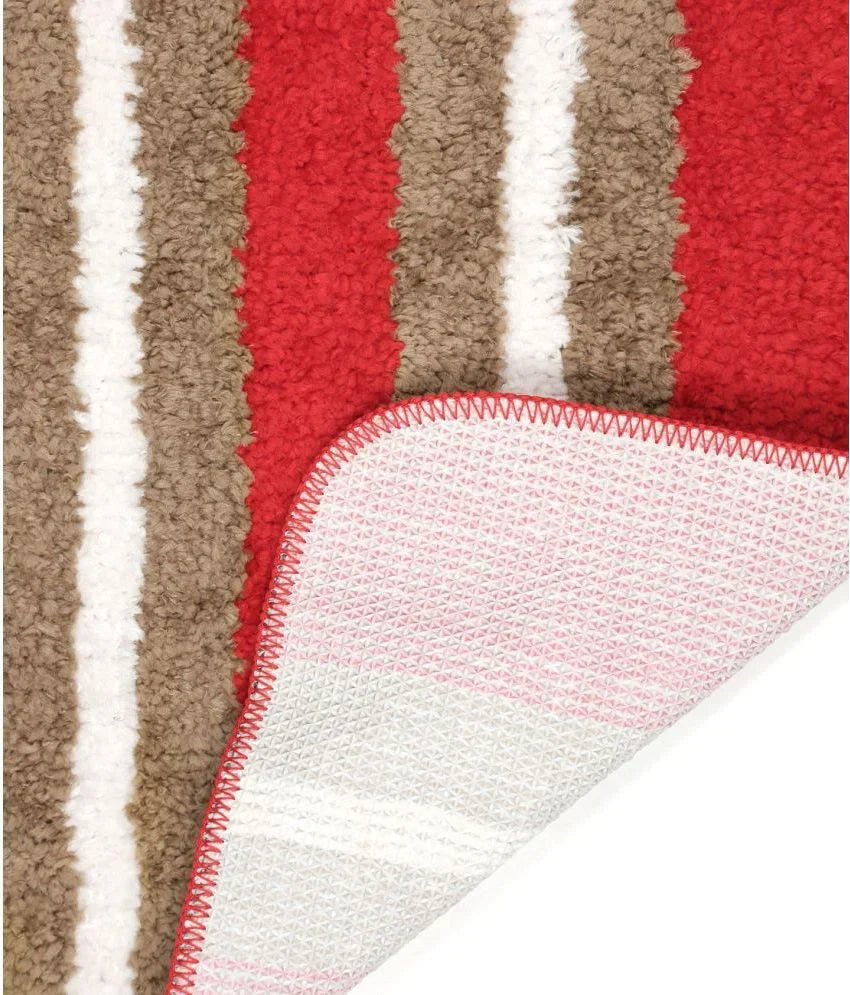 Horizon - Red Microfibre Doormat (Pack of 2)